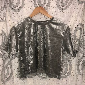 Don’t Ask Why crushed velvet shirt